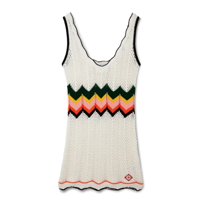Chevron-Spitzen-Kleid