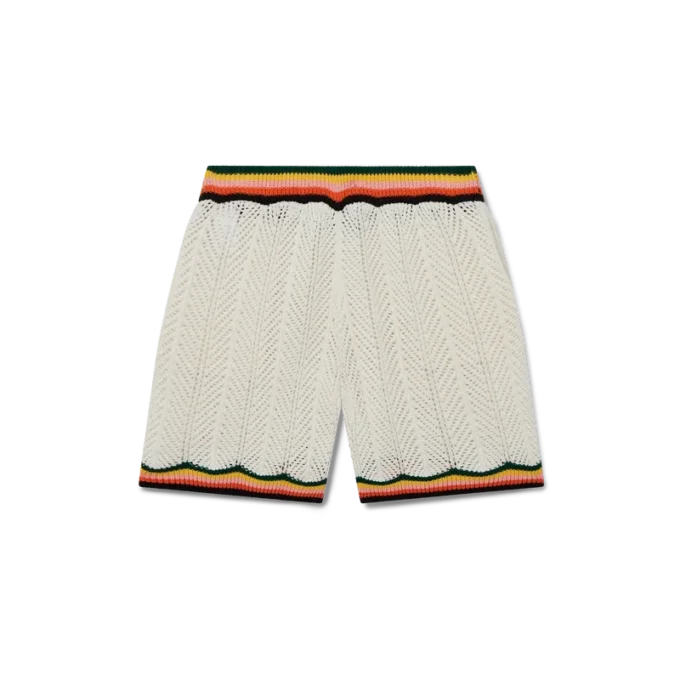 Chevron-Spitzen-Shorts