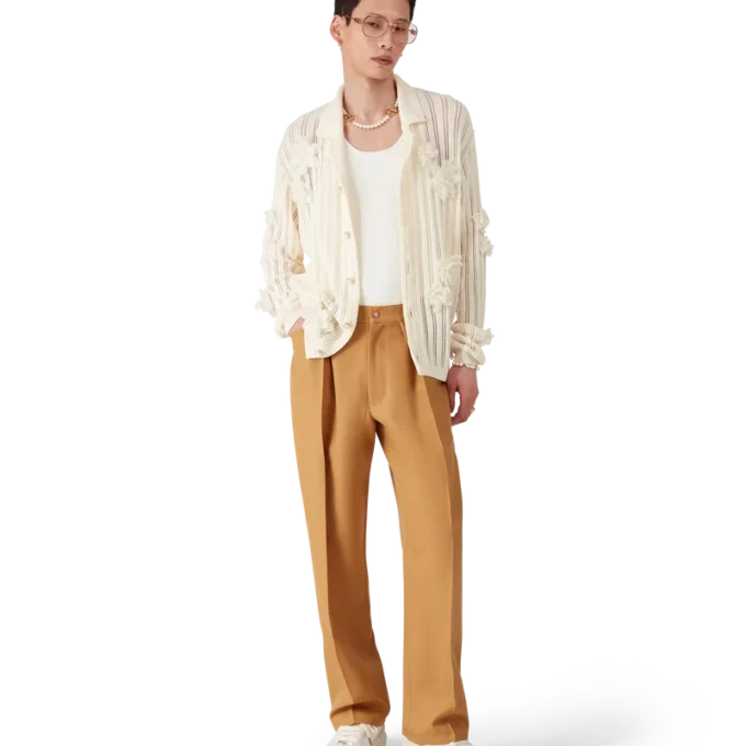 Chino aus Wolle mit Falten Chino aus Wolle mit Falten