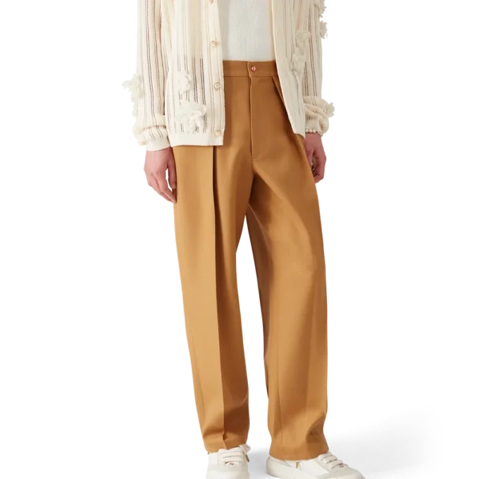 Chino aus Wolle mit Falten Chino aus Wolle mit Falten