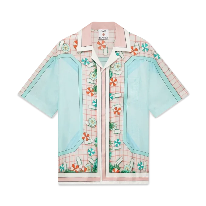 Copacabana Kurzarm-Seidenhemd mit Shorts