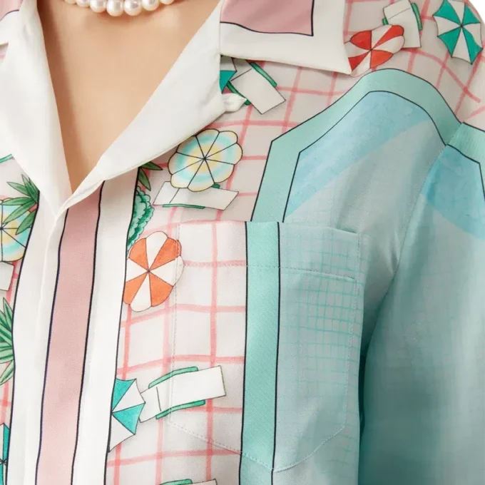 Copacabana Kurzarm-Seidenhemd mit Shorts