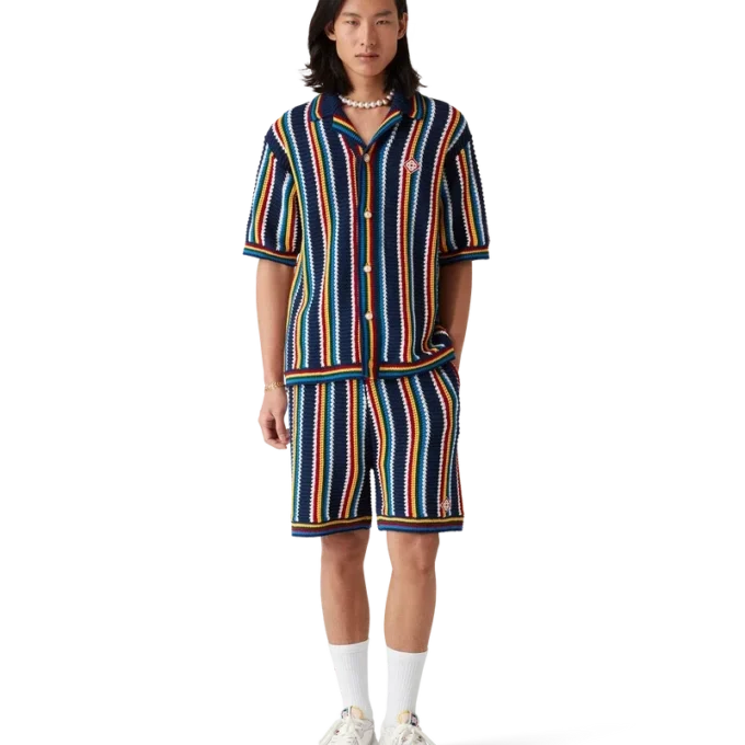 Crochet Stripe Shorts