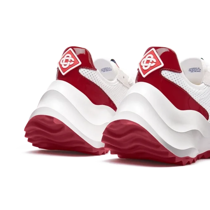 Damen-Sneaker Atlantis in Weiß und Haute Red