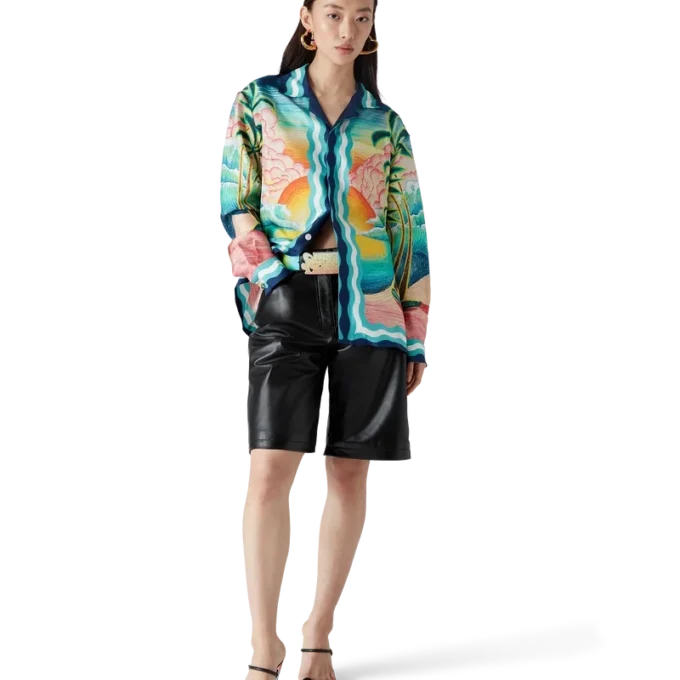 Danse De La Mer Langarm-Seidenhemd Danse De La Mer Langarm-Seidenhemd