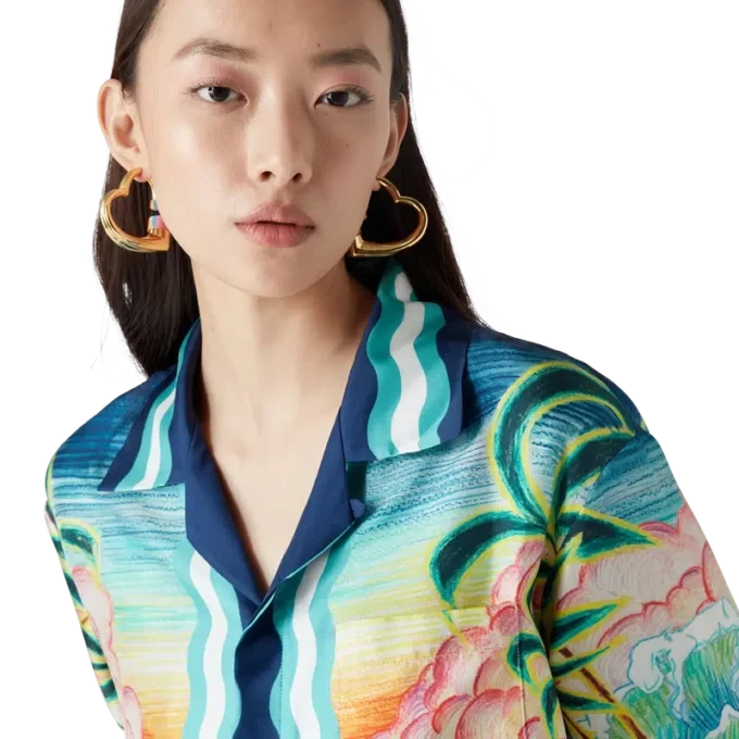 Danse De La Mer Langarm-Seidenhemd Danse De La Mer Langarm-Seidenhemd