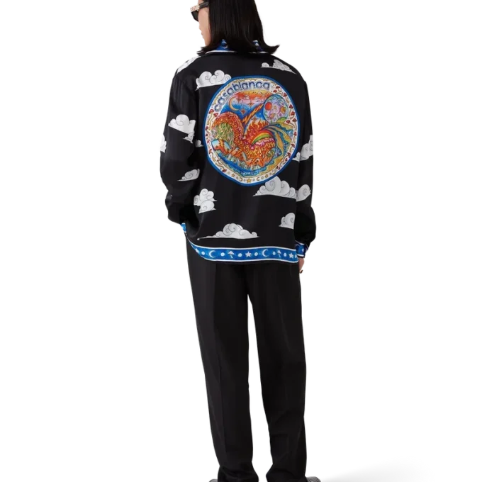 Das langärmelige Seidenhemd „The Four Elements“