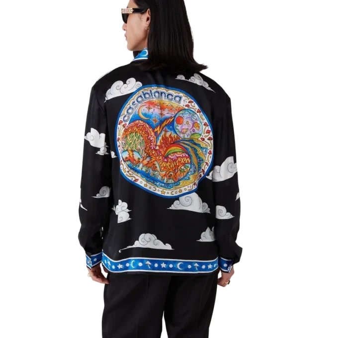 Das langärmelige Seidenhemd „The Four Elements“