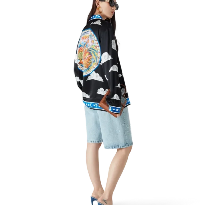 Das langärmelige Seidenhemd „The Four Elements“