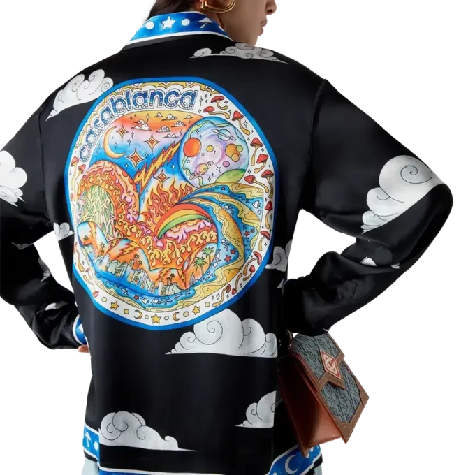 Das langärmelige Seidenhemd „The Four Elements“