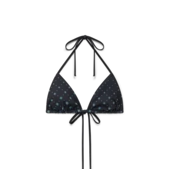 Degrade Black Monogram Bikini-Oberteil