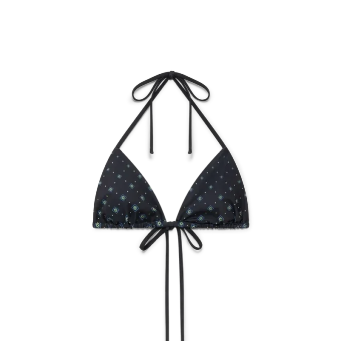 Degrade Black Monogram Bikini-Oberteil
