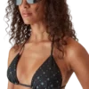 Degrade Black Monogram Bikini-Oberteil