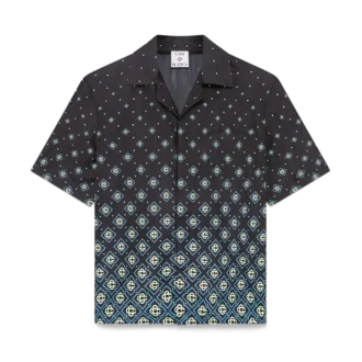 Degrade Black Monogram Shorts mit Kurzarm-Bademode