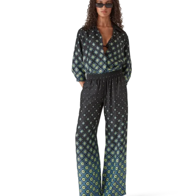 Degrade Monogram Langarm-Seidenhemd Degrade Monogram Langarm-Seidenhemd