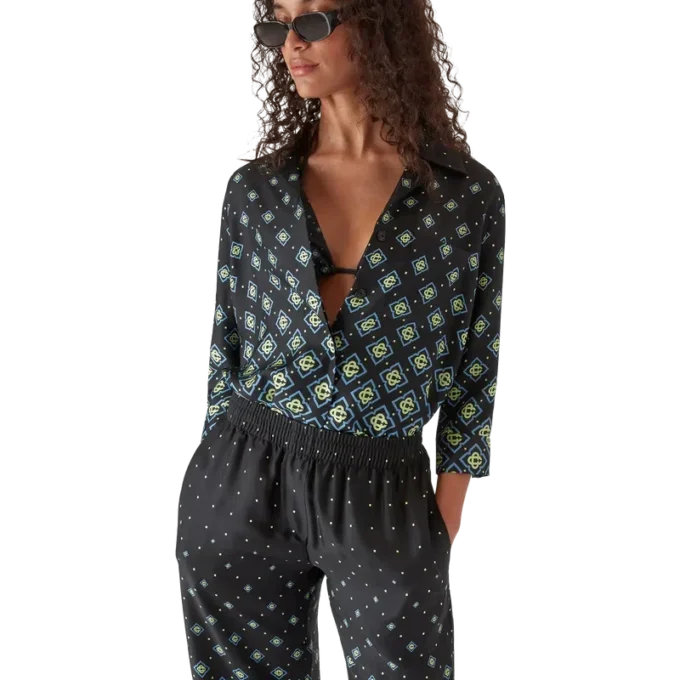 Degrade Monogram Langarm-Seidenhemd Degrade Monogram Langarm-Seidenhemd