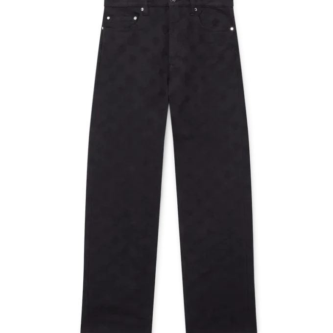 Denim Monogram Straight-Leg-Jeans