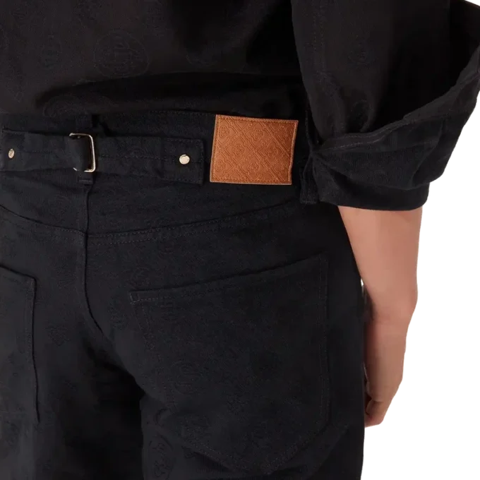 Denim Monogram Straight-Leg-Jeans