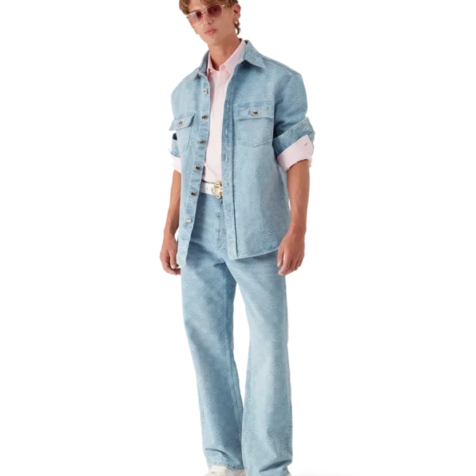 Denim-Monogramm-Hemd