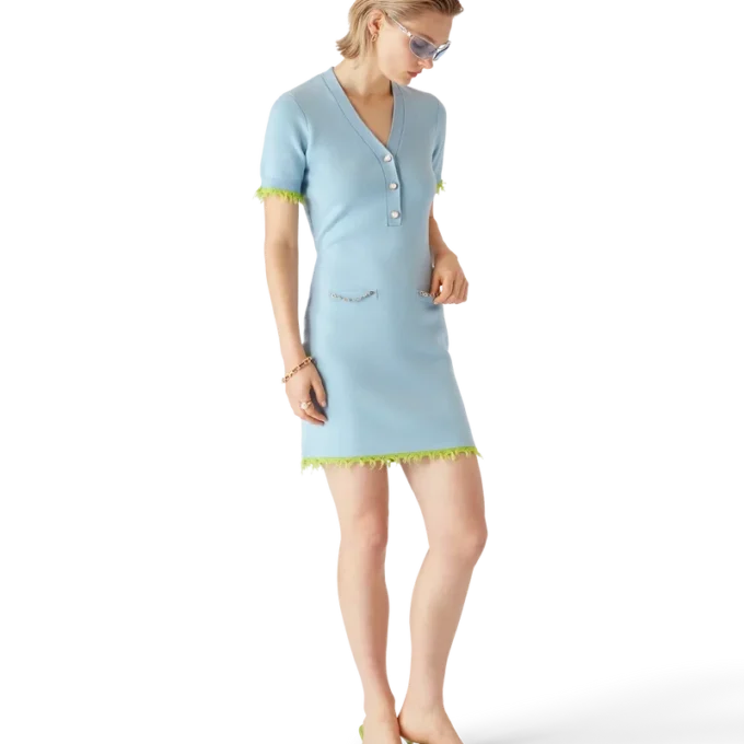 Doppelseitiges Merino-Minikleid