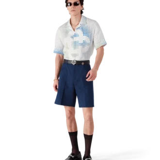 Dots Kurzarm-Leinenhemd