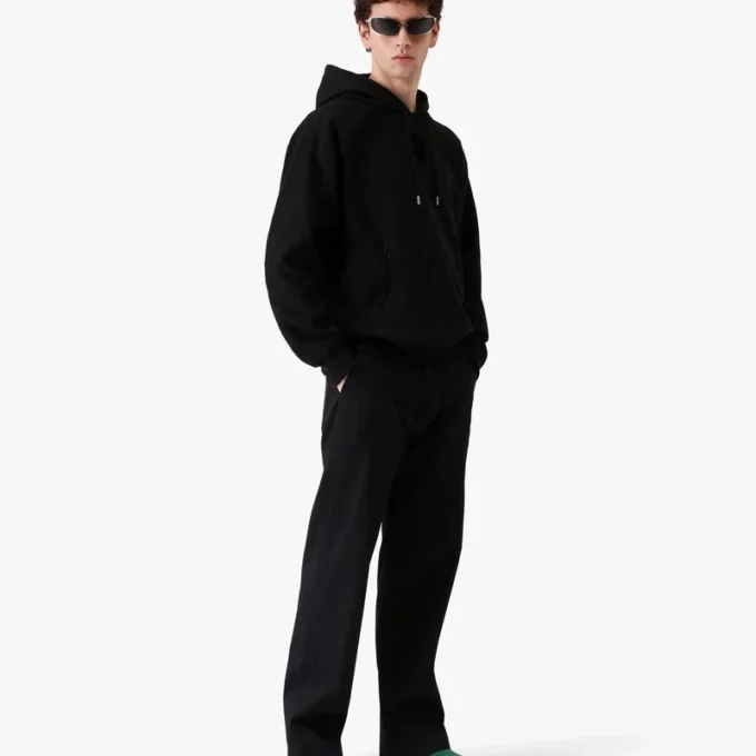 Dunkelgrüne Leder-Outdoor-Pantolette