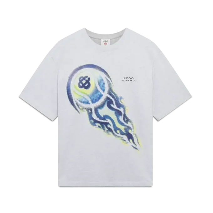 Flaming Tennis Ball Oversized Kurzarm-T-Shirt