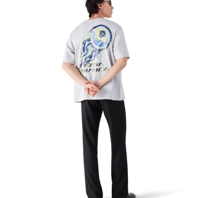 Flaming Tennis Ball Oversized Kurzarm-T-Shirt