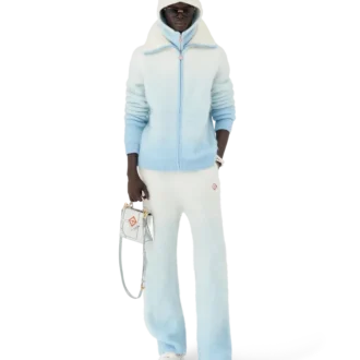 Flauschige Mohair-Hose mit Farbverlauf