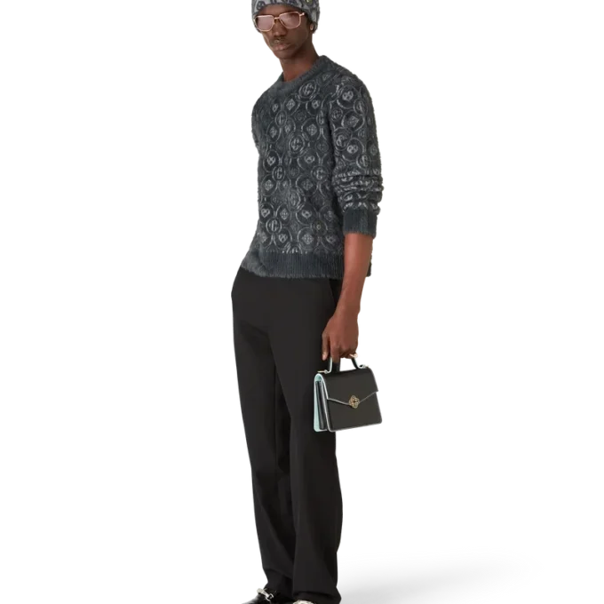 Fluffy Monogram Pullover