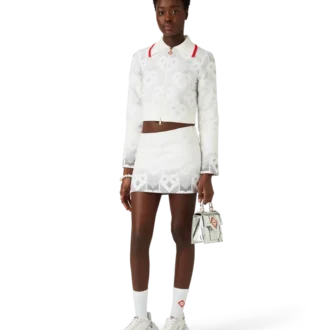 Frottee-Jacke mit Herz-Monogramm in Farbverlauf