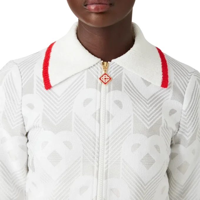 Frottee-Jacke mit Herz-Monogramm in Farbverlauf Frottee-Jacke mit Herz-Monogramm in Farbverlauf