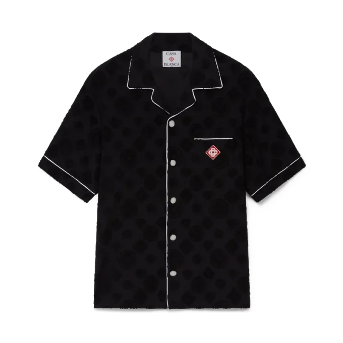 Frottee-Monogramm-Hemd mit kurzen Shorts