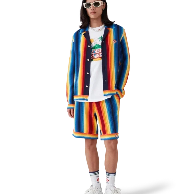 Frottee-Shorts mit Farbverlauf