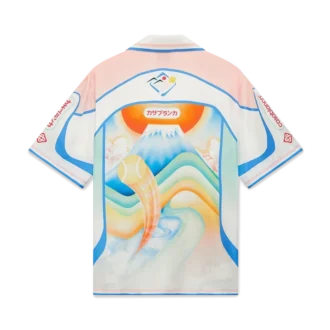 Fuji Dream Kurzarm-Seidenhemd mit Shorts