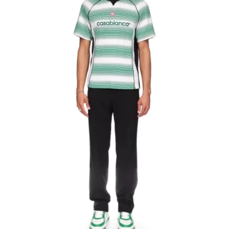 Fußball-T-Shirt mit Streifen-Einsätzen