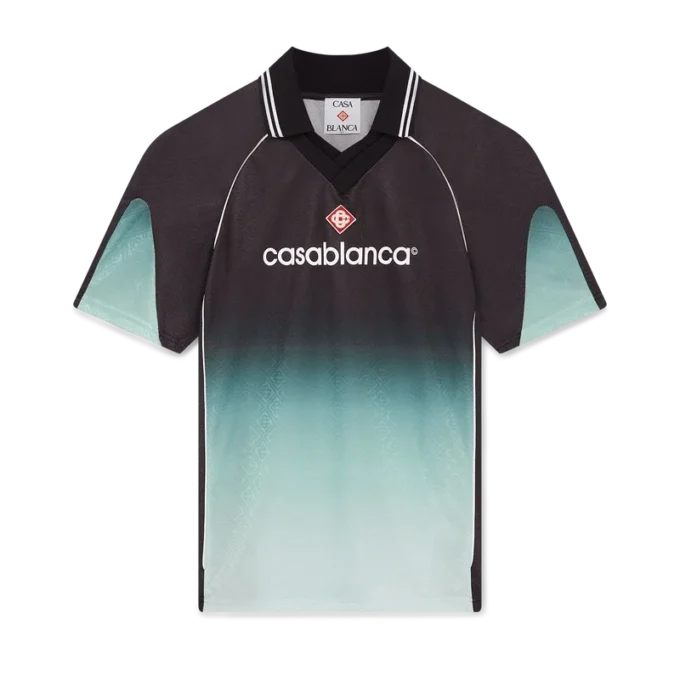 Fußballhemd mit kurzen Ärmeln und Jacquard-Monogramm mit Farbverlauf Fußballhemd mit kurzen Ärmeln und Jacquard-Monogramm mit Farbverlauf