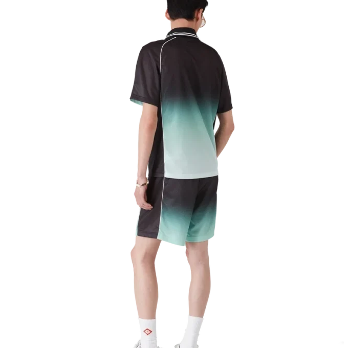 Fußballhemd mit kurzen Ärmeln und Jacquard-Monogramm mit Farbverlauf Fußballhemd mit kurzen Ärmeln und Jacquard-Monogramm mit Farbverlauf