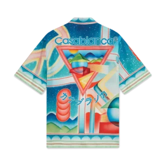 Galaxy Court Kurzarm-Seidenhemd