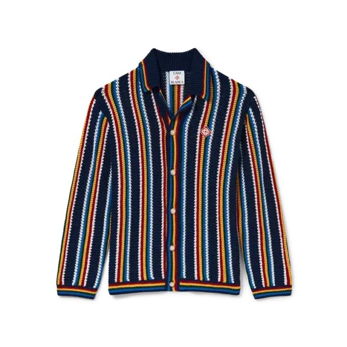 Gehäkeltes Streifenhemd