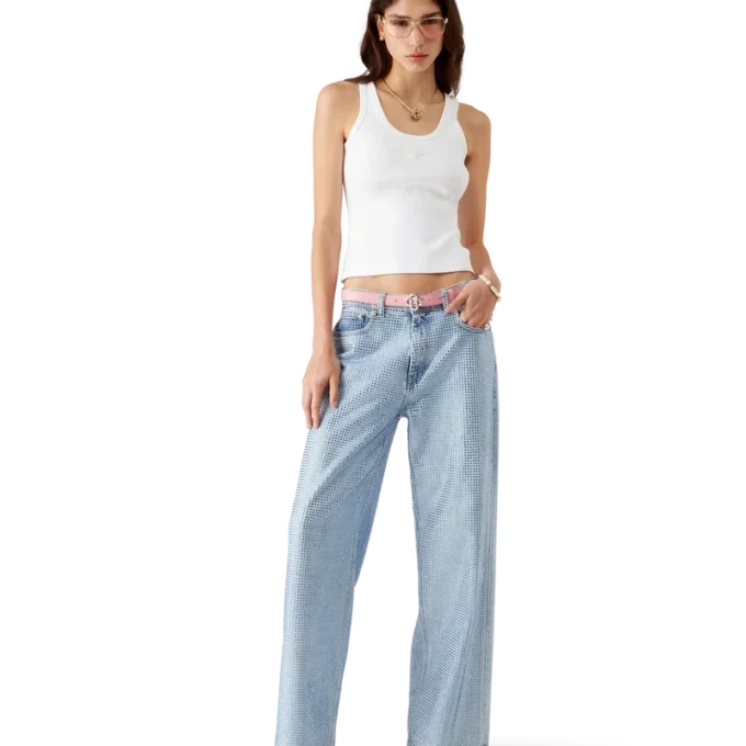 Geripptes Jersey-Tanktop