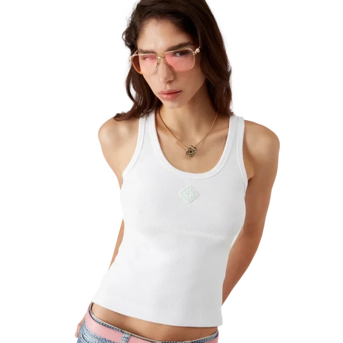 Geripptes Jersey-Tanktop