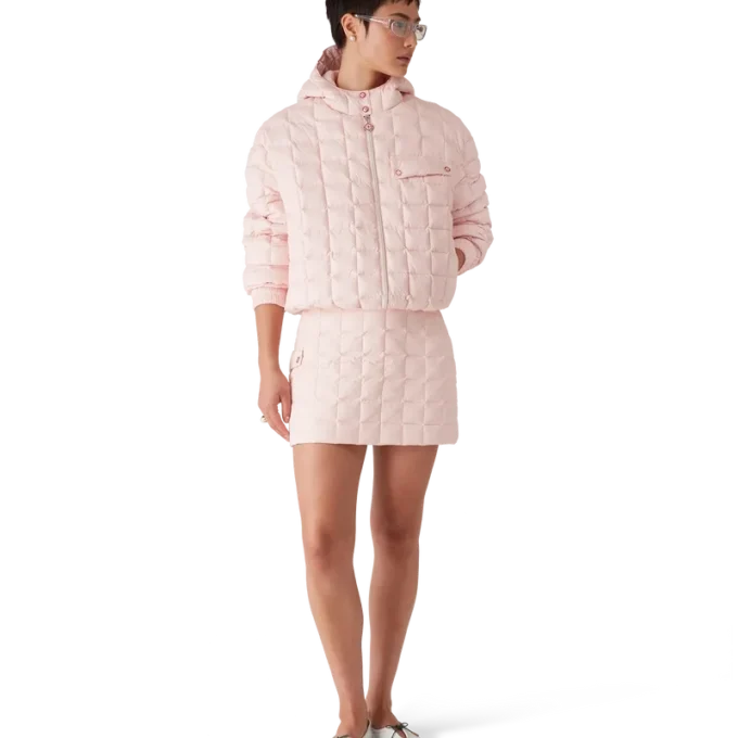 Gesteppter Minirock aus Nylon