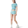 Gestreifte Frottee-Minishorts Gestreifte Frottee-Minishorts