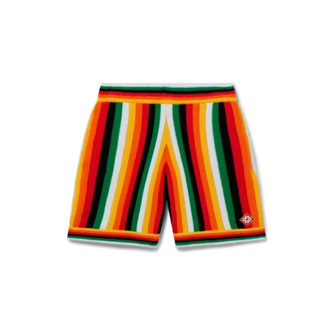 Gestreifte Frottee-Shorts Gestreifte Frottee-Shorts