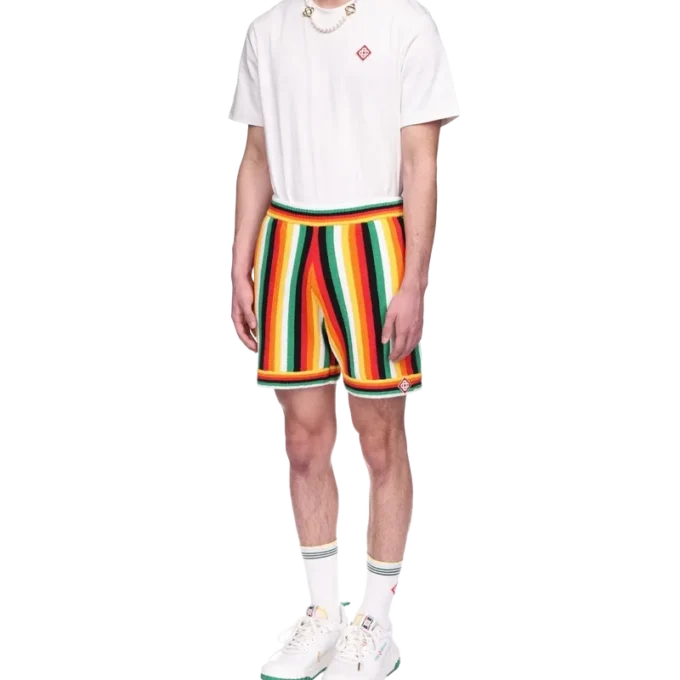 Gestreifte Frottee-Shorts Gestreifte Frottee-Shorts