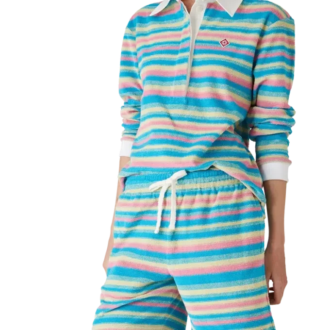 Gestreifte Frottee-Shorts