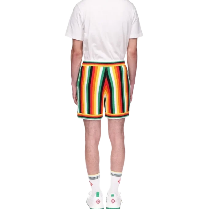 Gestreifte Frottee-Shorts Gestreifte Frottee-Shorts