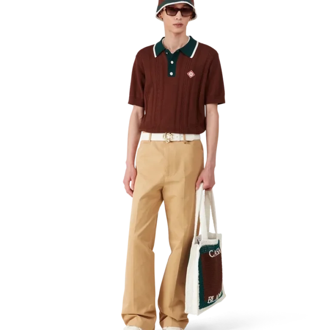 Gestreifte Häkelmütze