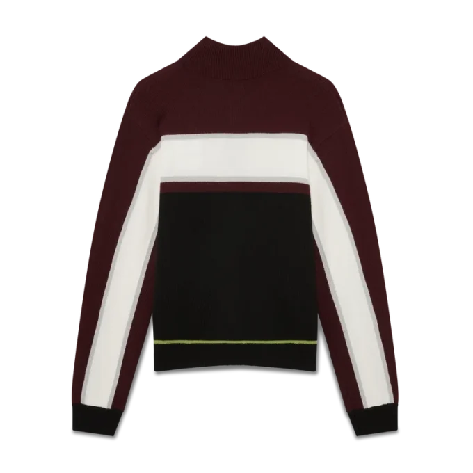 Gestreifte Merino-Strickjacke Gestreifte Merino-Strickjacke